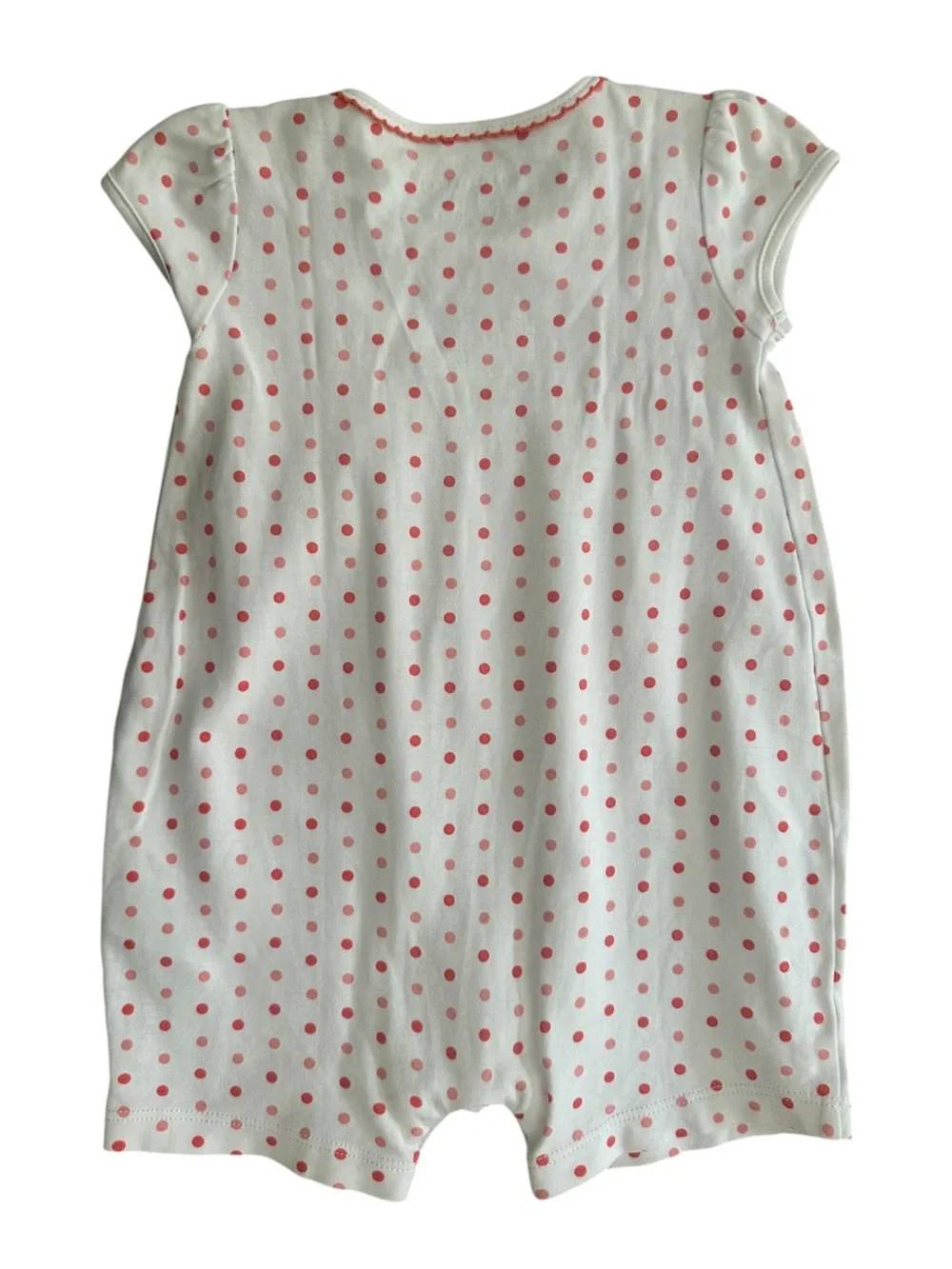 babycottons White and Pink Polka Dot Infant Romper Pajama